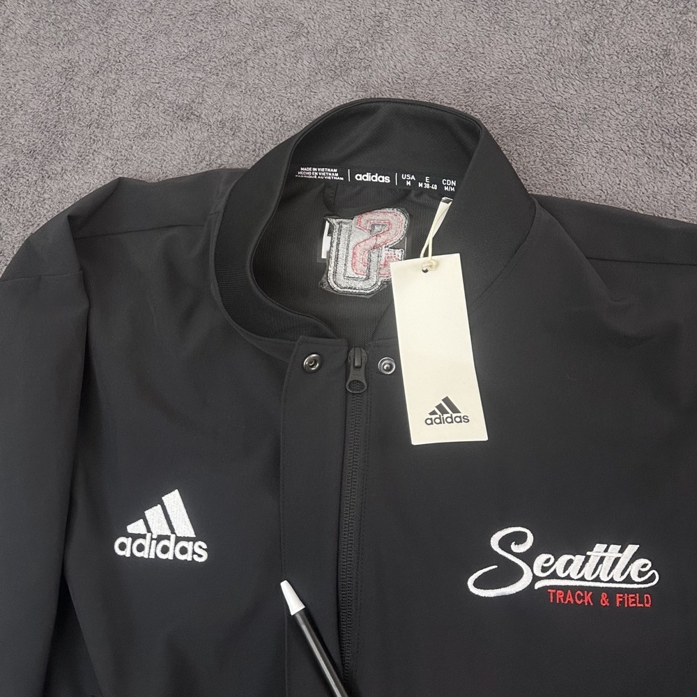 NWT ADIDAS Women's jacket full zip Seattle University logo size medium W JKT - Picture 2 of 10